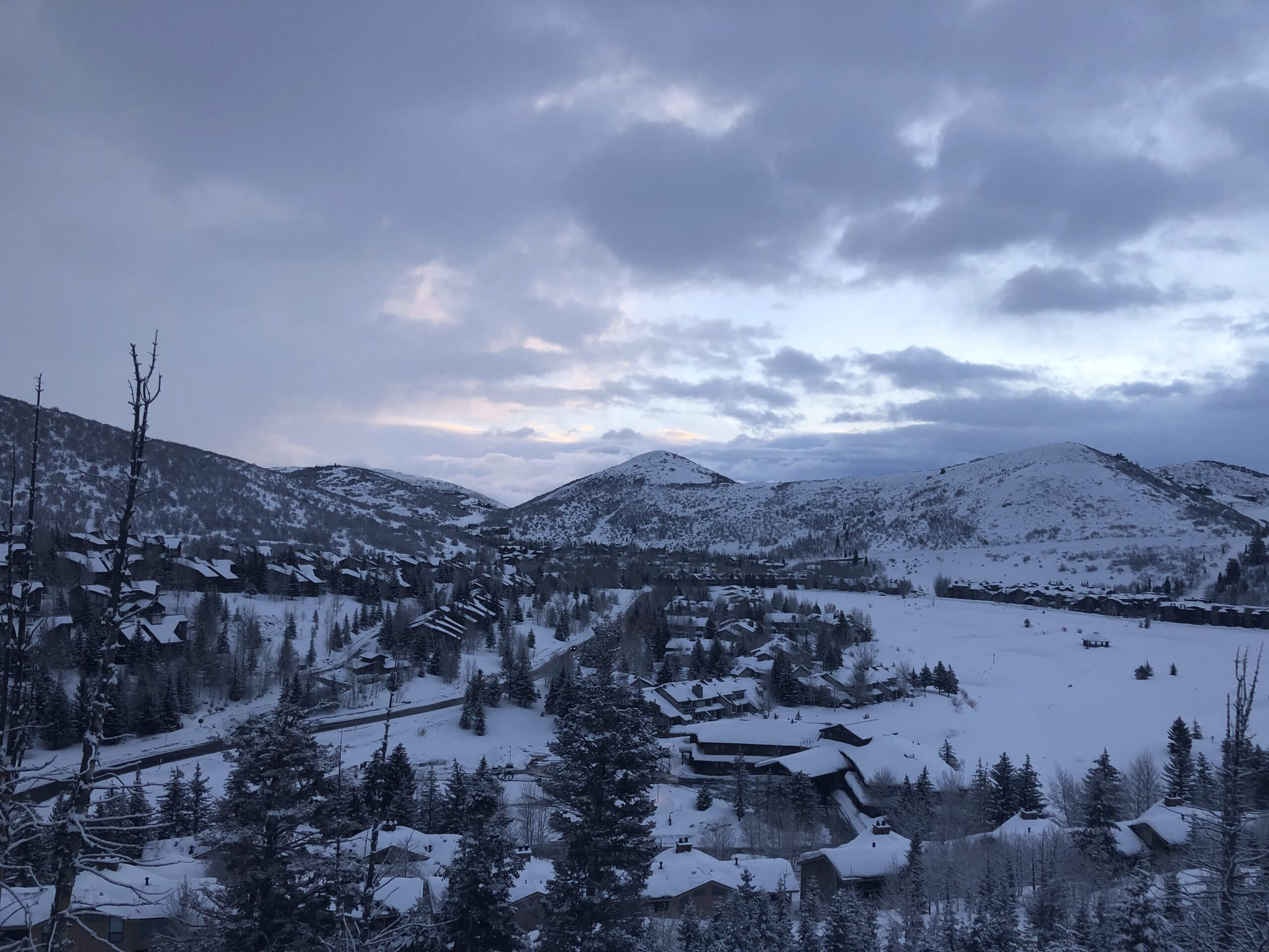 A view of the mountains from above.